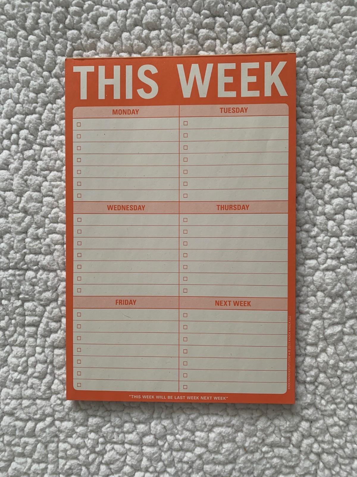 Knock Knock “This Week” Pad – Desktop Weekly To-Do List