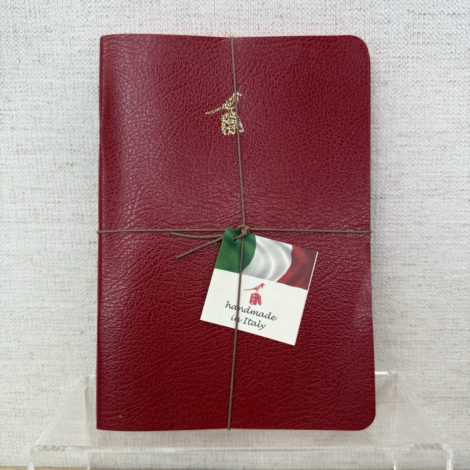 NEW Bieffe Handmade Journal Notebook Made in ITALY 3 Pack Red Leather New