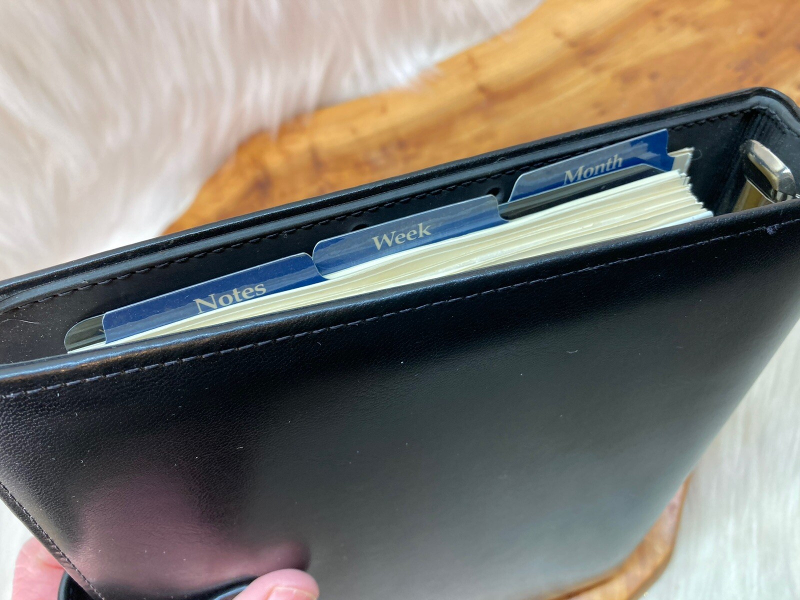 Vintage Rolodex Personal Organizer Day Planner Black Model RO600 6 Ring 1990’s