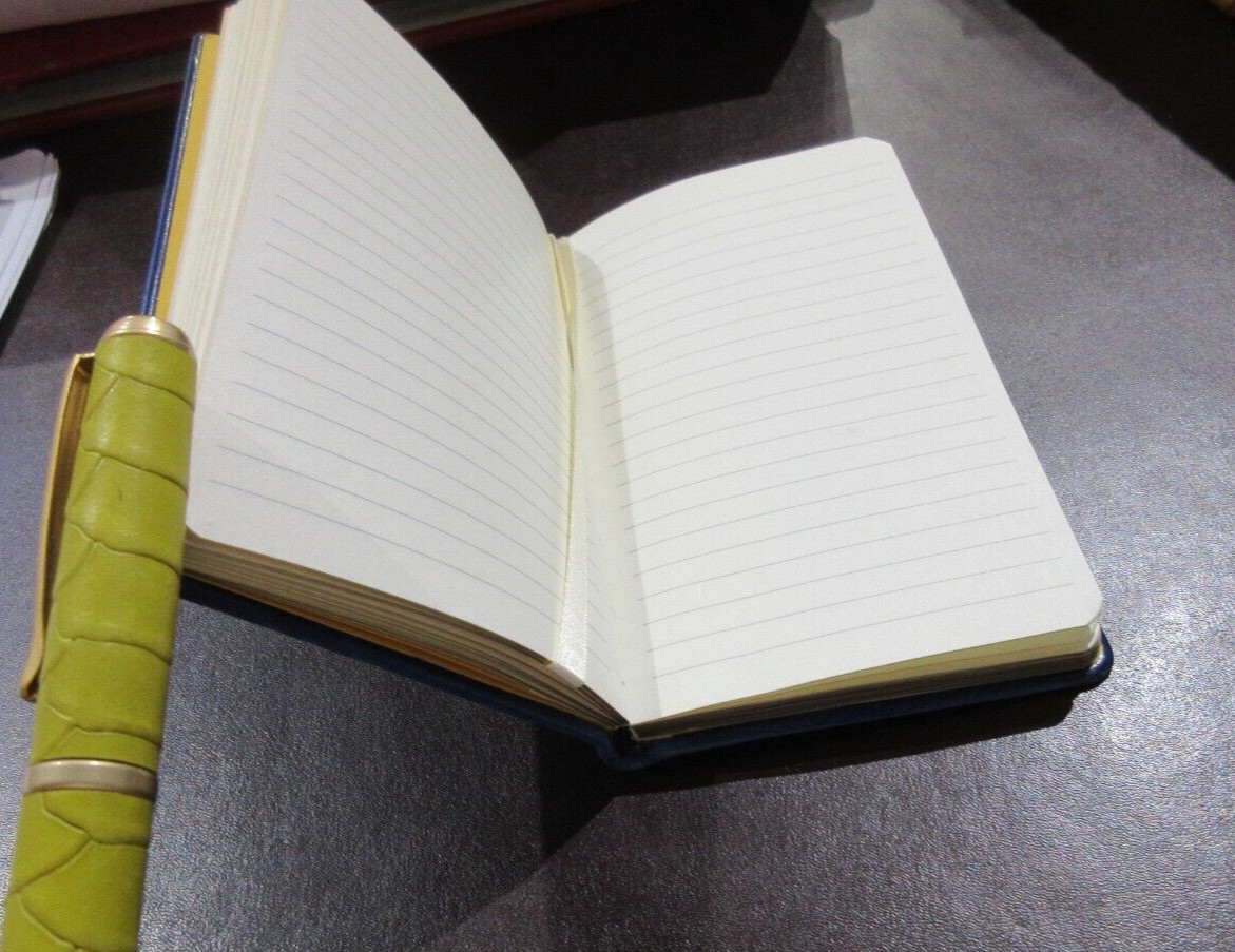 Magnum Opus Notebook Personal Pocket Leather 144 Lined Pages Hayden 3×5″ Blue