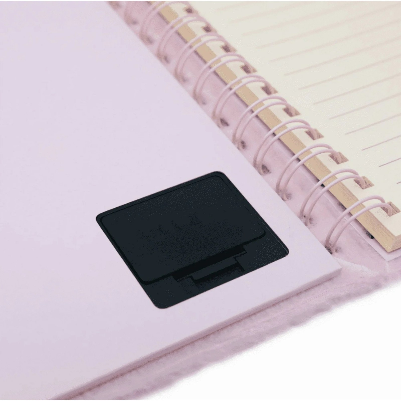 Pen+Gear Journal Notebook Light-up Ice Cream Cone Pink Furry Cover 120 Pages