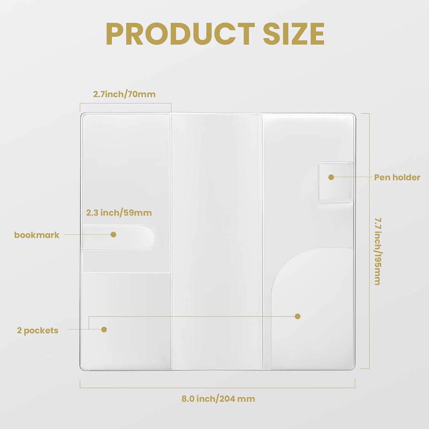 Clear Cover for Hobonichi Weeks Planner 8.0×7.7in 2 Pack Plastic Sleeve