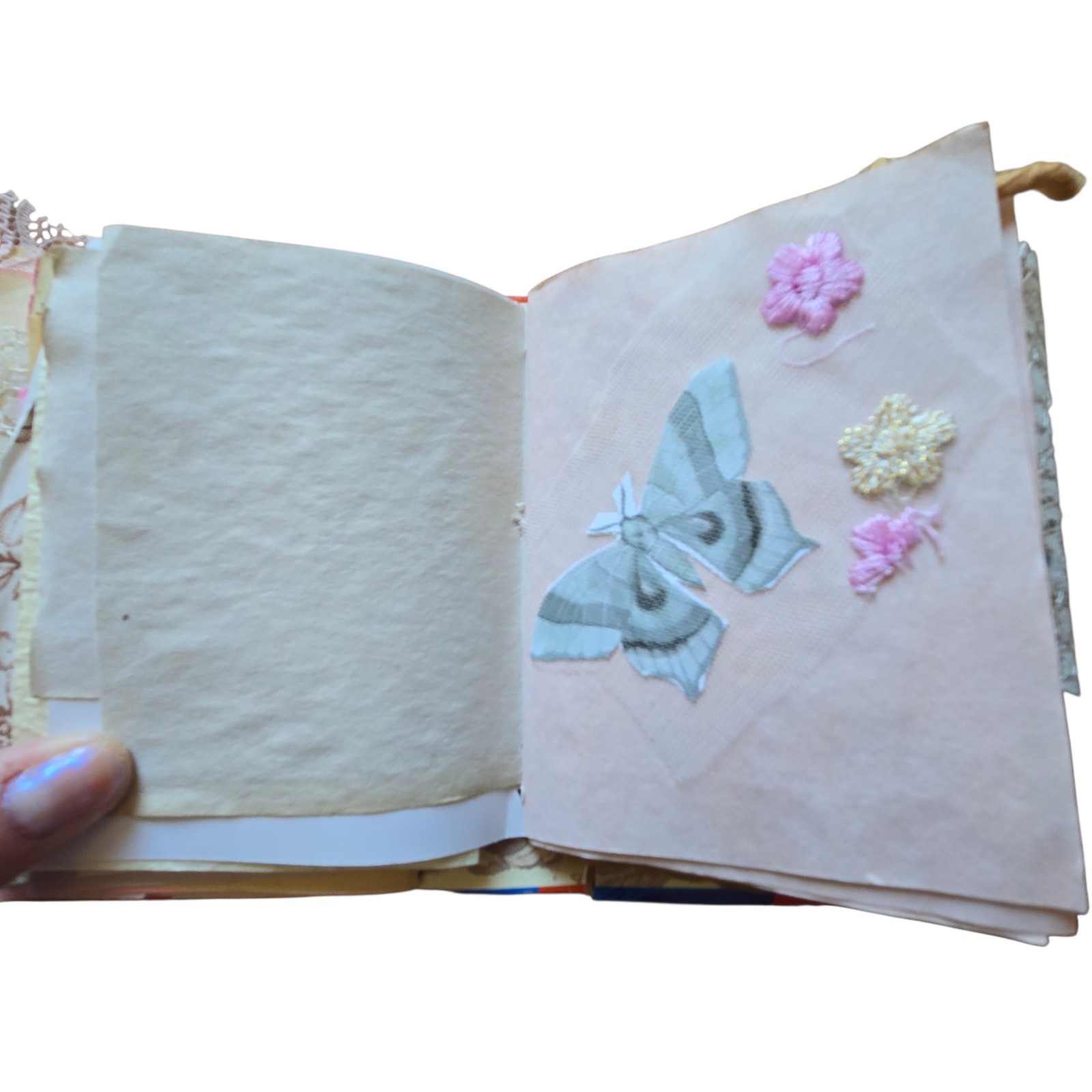 Handmade Chunky Junk Journal Use for Writing Art Photos Floral Embellishments