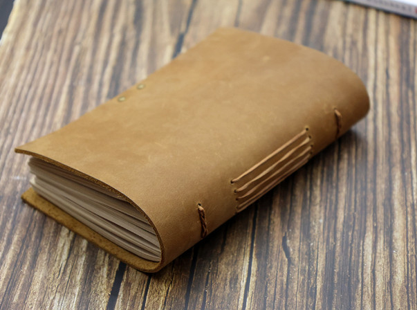 Writing notes Notebook sketchbook Diary Notepad handmade leather beige Q376