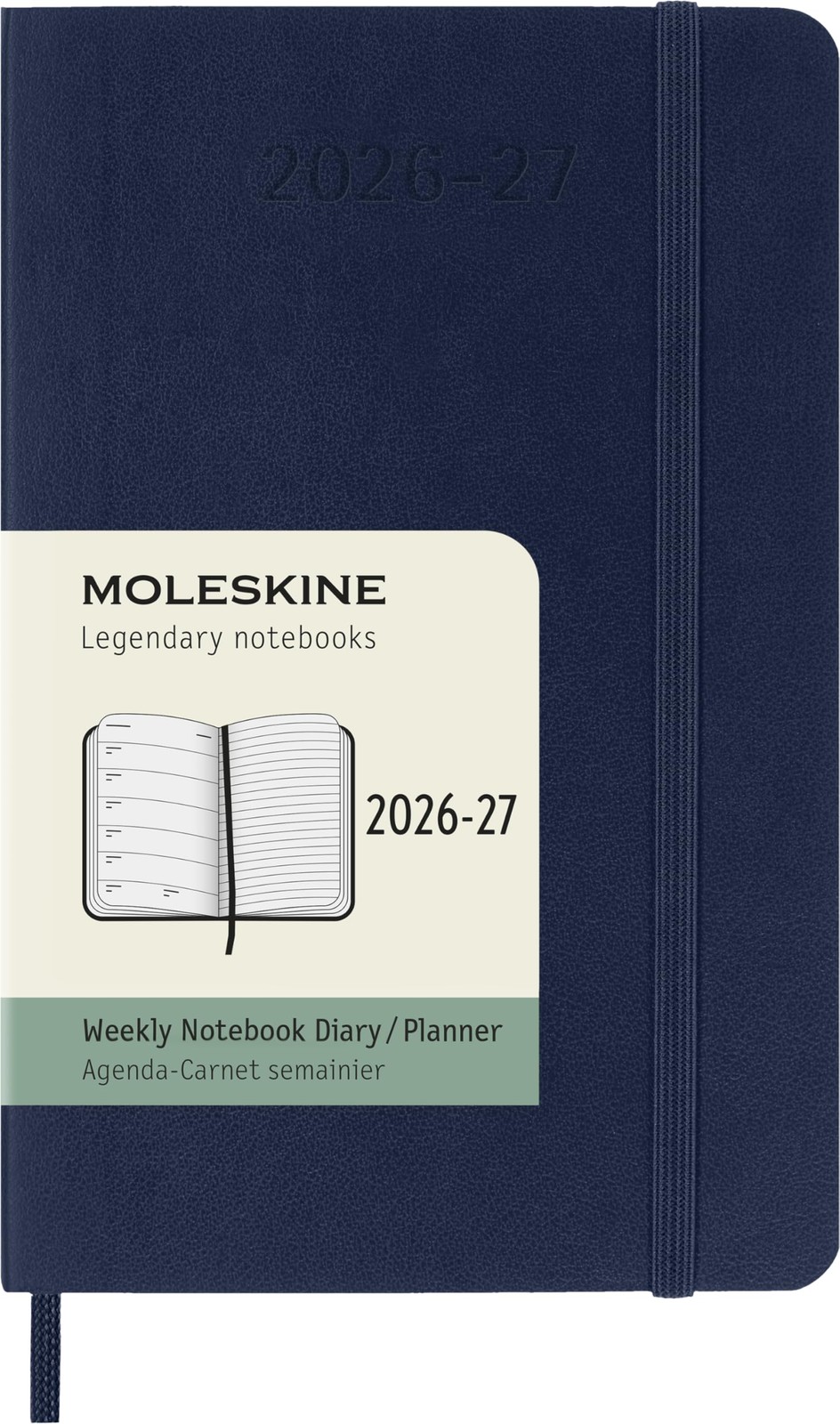 Moleskine Classic 18 Month 2026-2027 Weekly 3.5″ x 5.5″, Sapphire Blue
