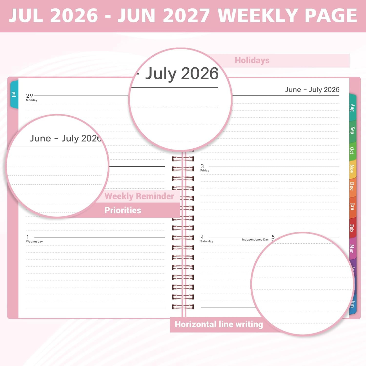 Planner 2026-2027 – Weekly and Monthly Planner 2026-2027, Jul.2026 – Jun.2027, A