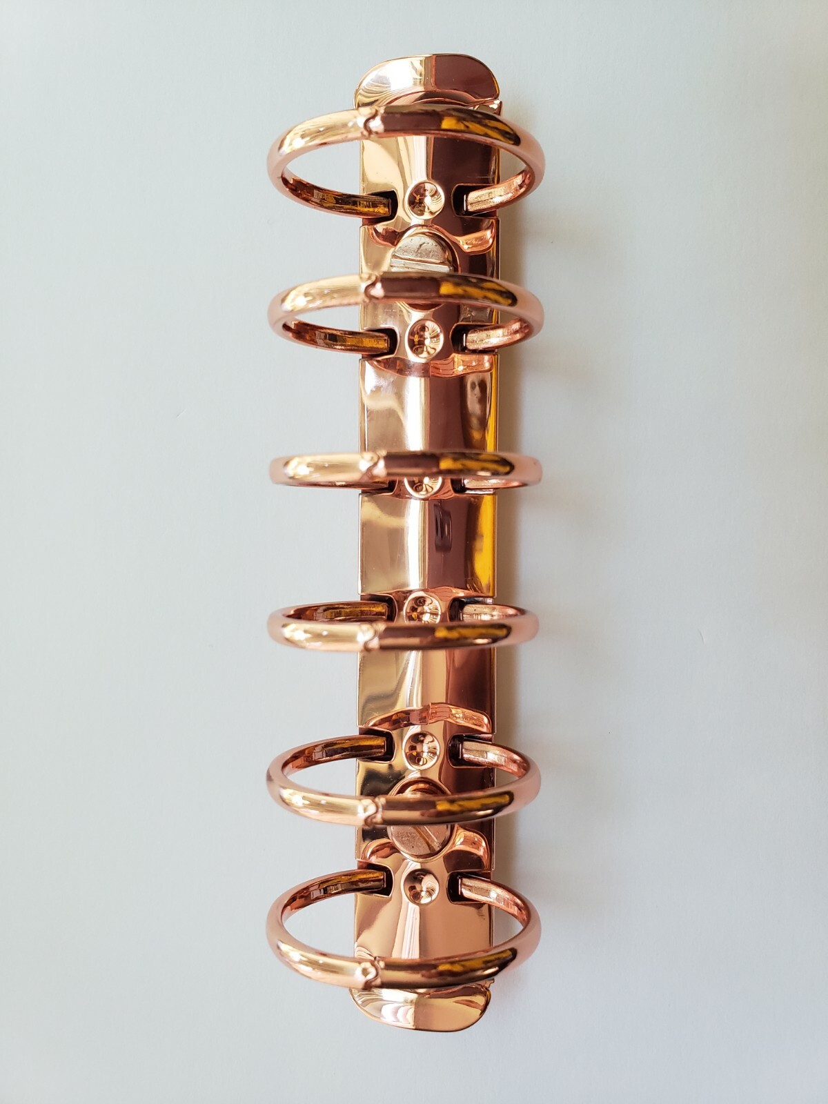 30mm Rose Gold Pocket Rings & Screws A7 Binder Mechanism Planner 6 Rings Chunky