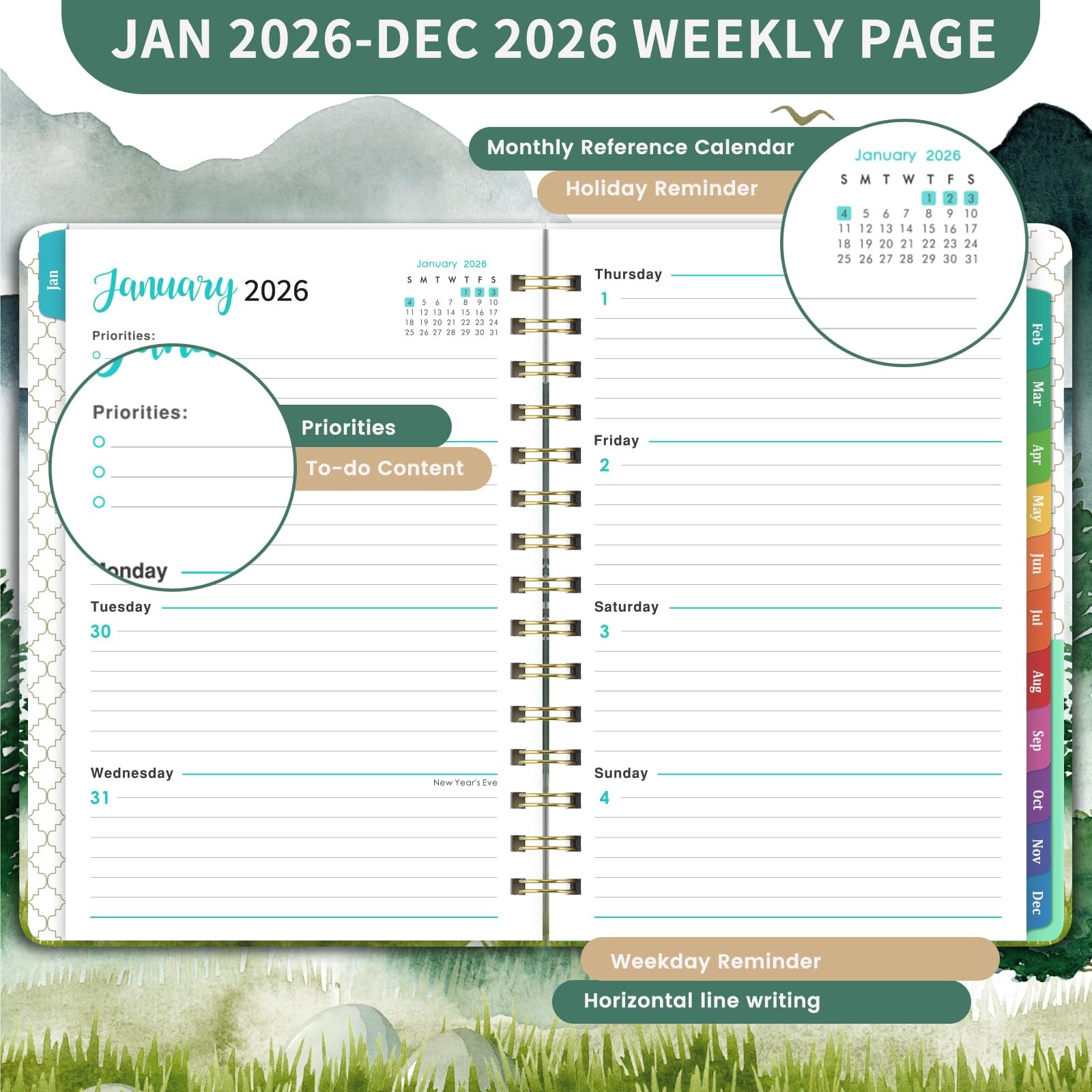2026 Planner – 2026 Planner Weekly and Monthly Planner 2026 from Jan.2026-Dec…