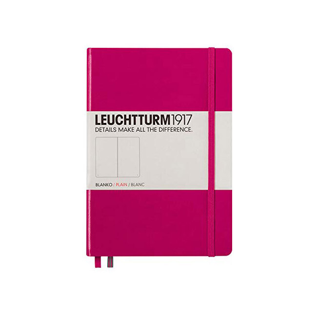 LEUCHTTURM1917 – Medium A5 Plain Hardcover Notebook (Berry) – 251 Numbered Pages