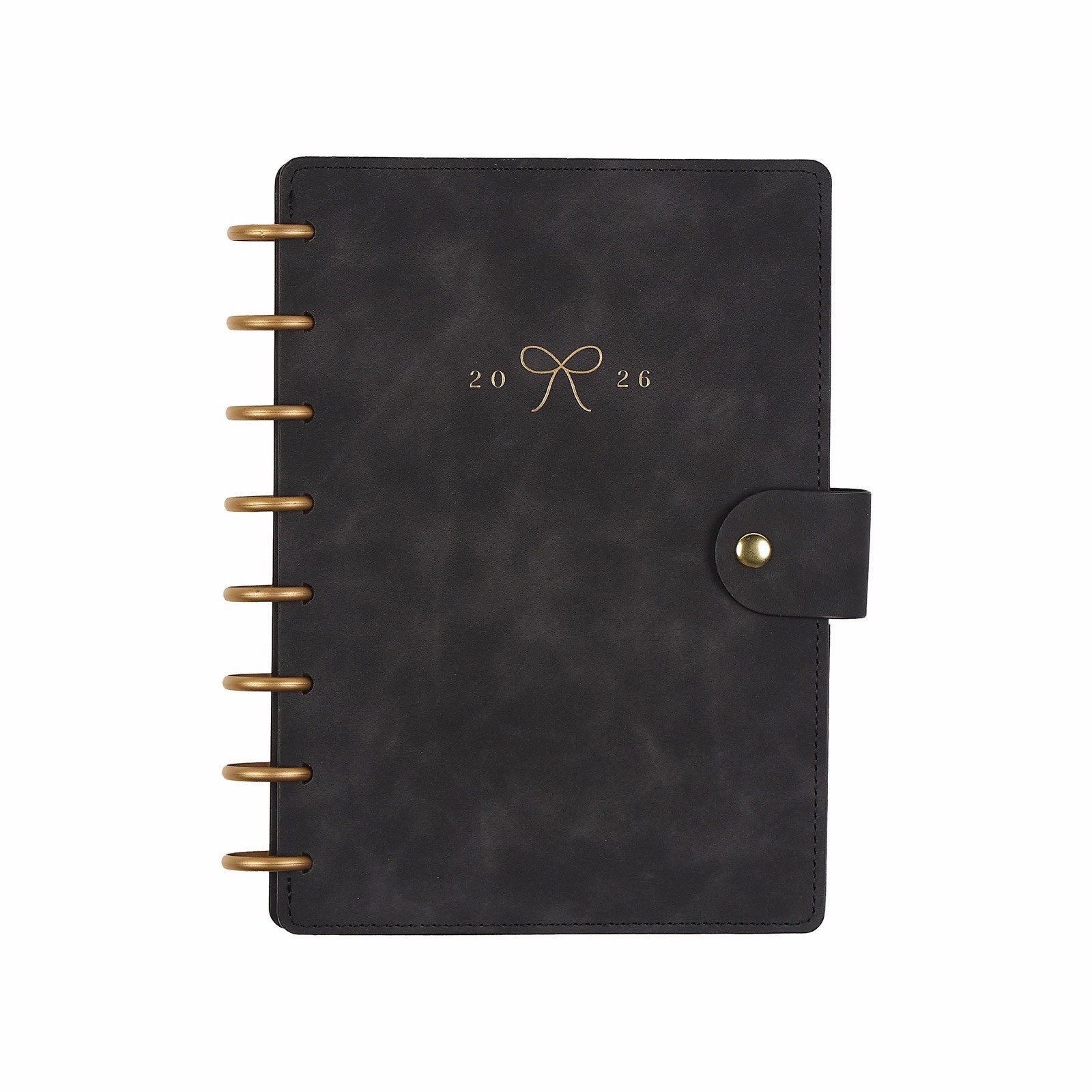 Blue Sky Citrine 2026 Calendar Planner Weekly New Year Faux Black Suede Ribbon