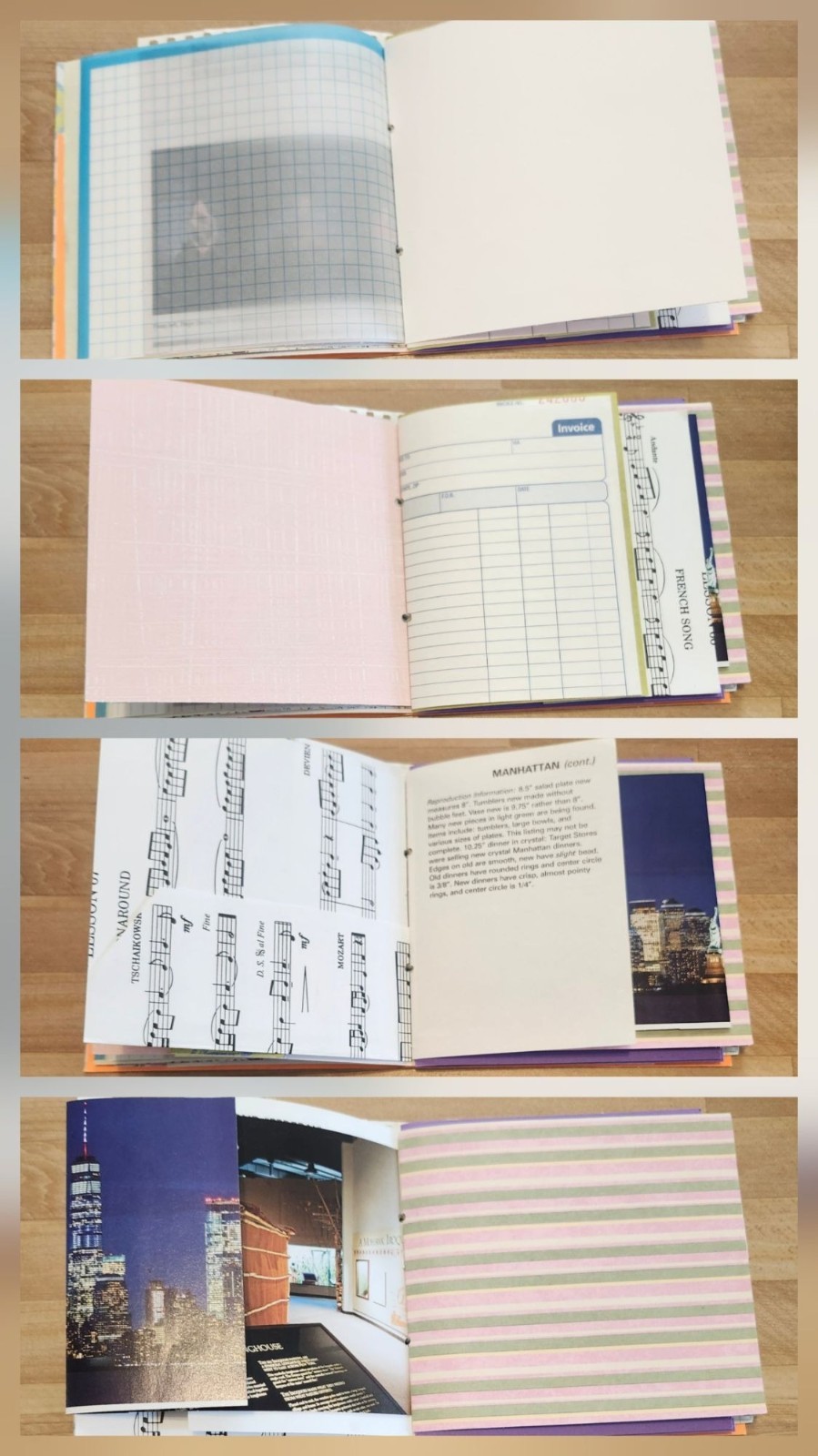 Colorful Floral Junk Journal Handmade 96 pages