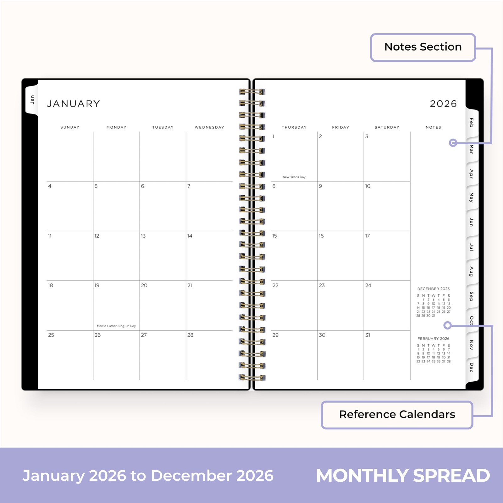 Ashley G 2026 Weekly and Monthly Planner Calendar, January 2026 – December 20…