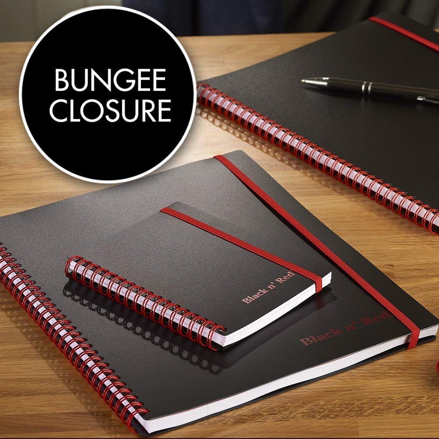 Black n’ Red Twin Wire Poly Cover Notebook, 11″ x 8-1/2″, Black/Red, 70 Ruled…