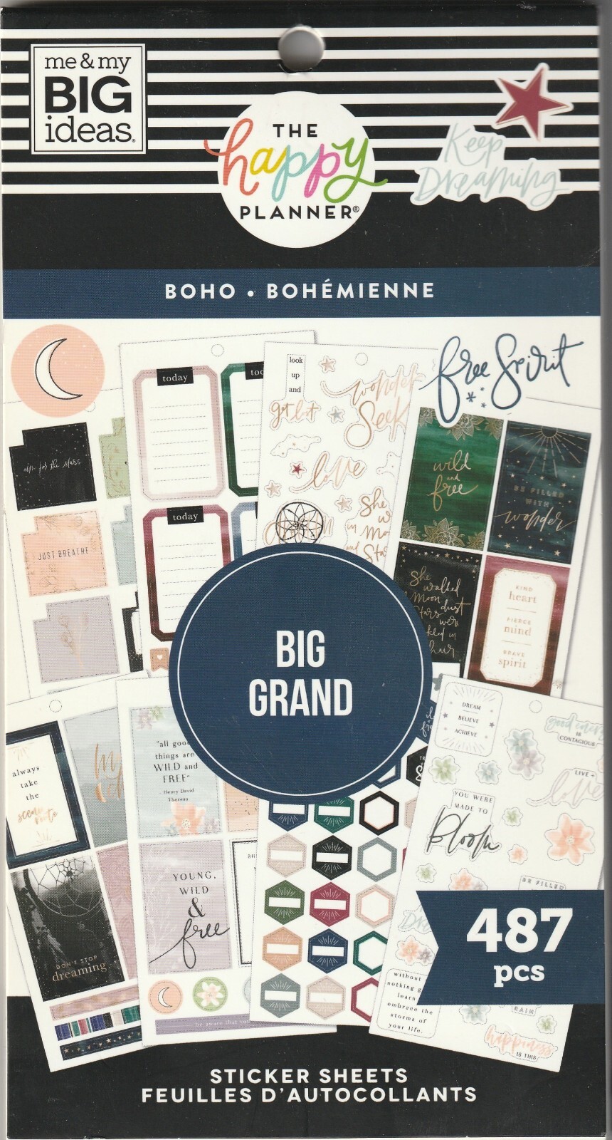 NEW! Happy Planner BOHO Big Grand Planner Stickers – 487 Pcs FAST FREE ship!