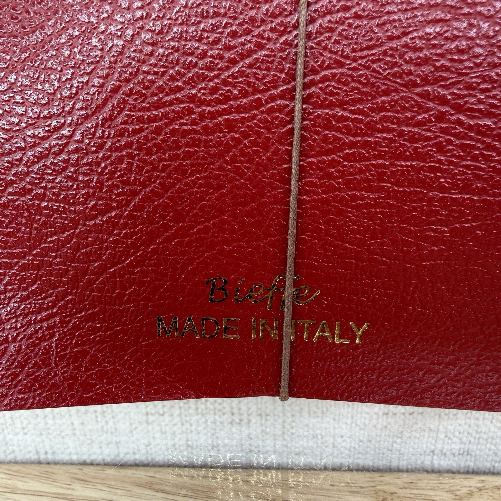 NEW Bieffe Handmade Journal Notebook Made in ITALY 3 Pack Red Leather New