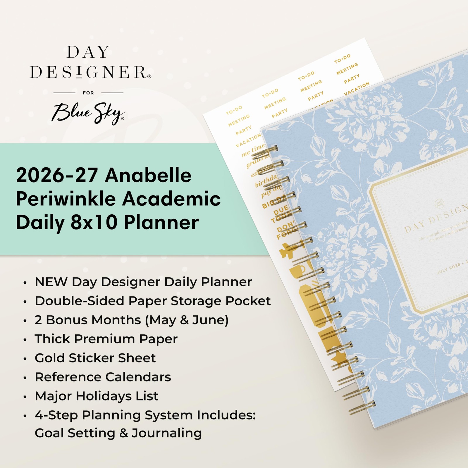 Day Designer 2026-2027 Daily and Monthly Academic Year Planner Calendar, July…