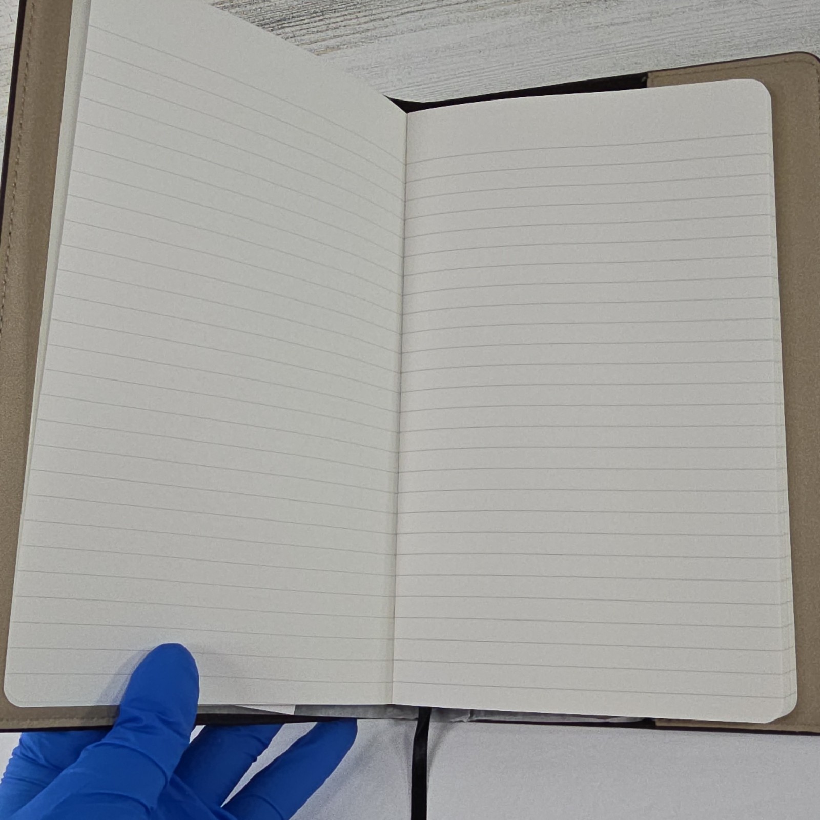 MICHAEL KORS Travel Accessories MD Leather Notebook Champagne Elastic Closure…