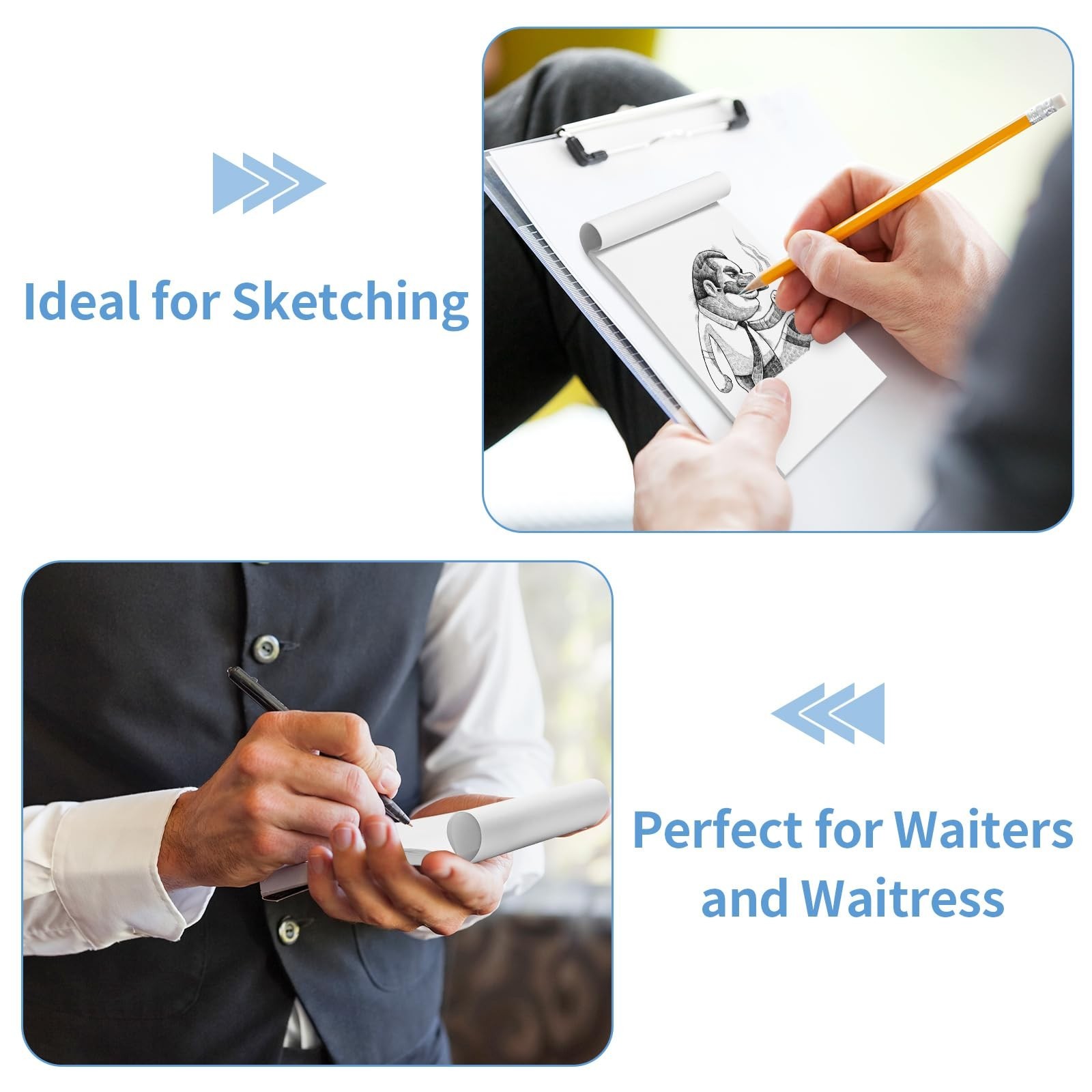 Note Pads 4×6 Inch, 6 Pack Blank Scratch Pads, 50 Sheets Per Memo Pad for Wri…
