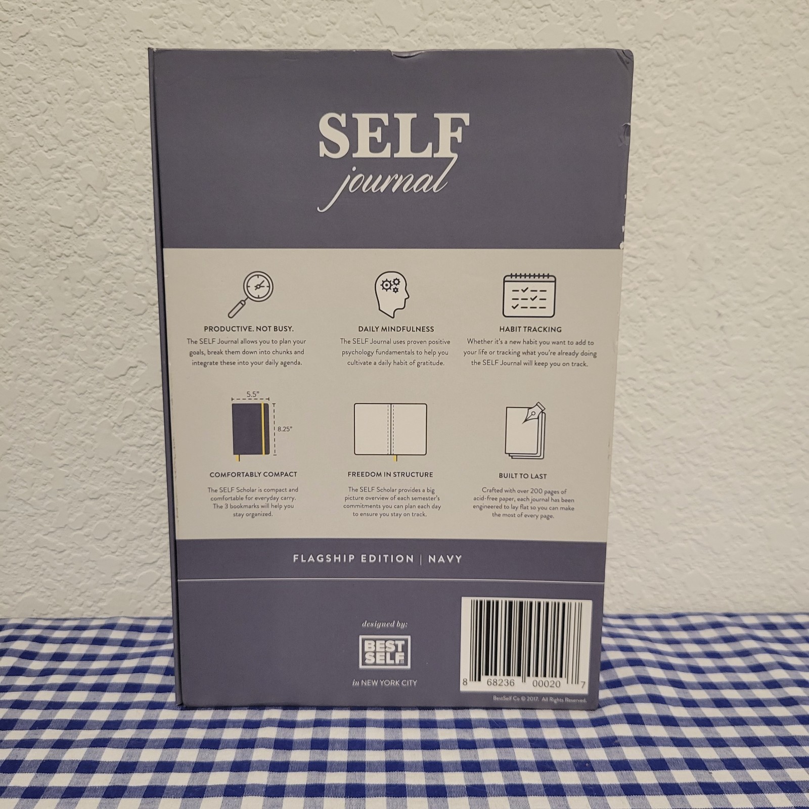 Best Self Self Journal Navy and Yellow Flagship Edition – OPEN BOX – CIB