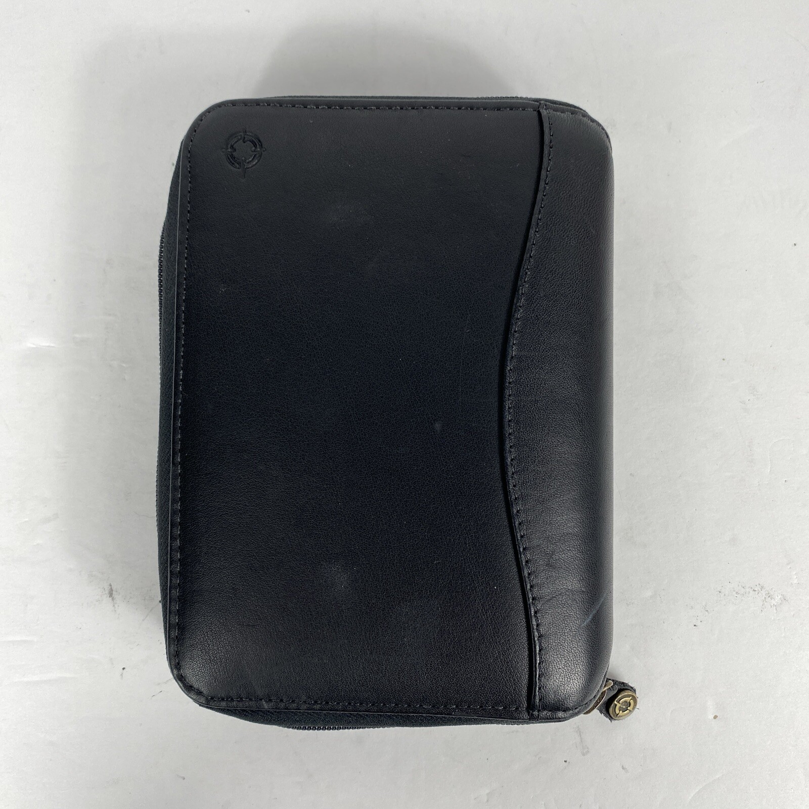 Vintage 1996 Franklin Covey 6-Ring Zip Around Black Space Maker Leather Binder