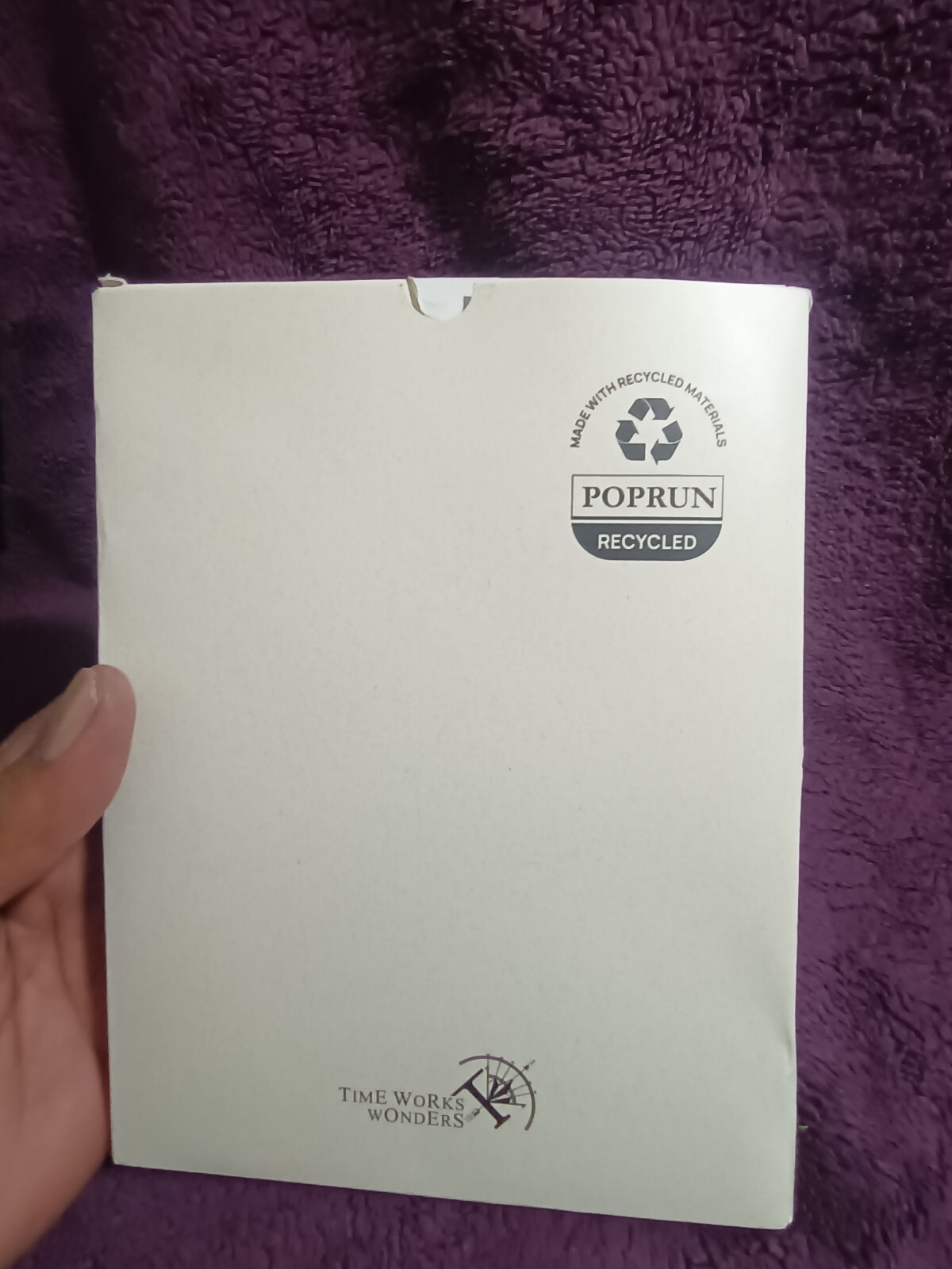POPRUN TIME WORKS WONDERS WEEKLY NOTEBOOK PLANNER 2024 9×7 Beige Colored