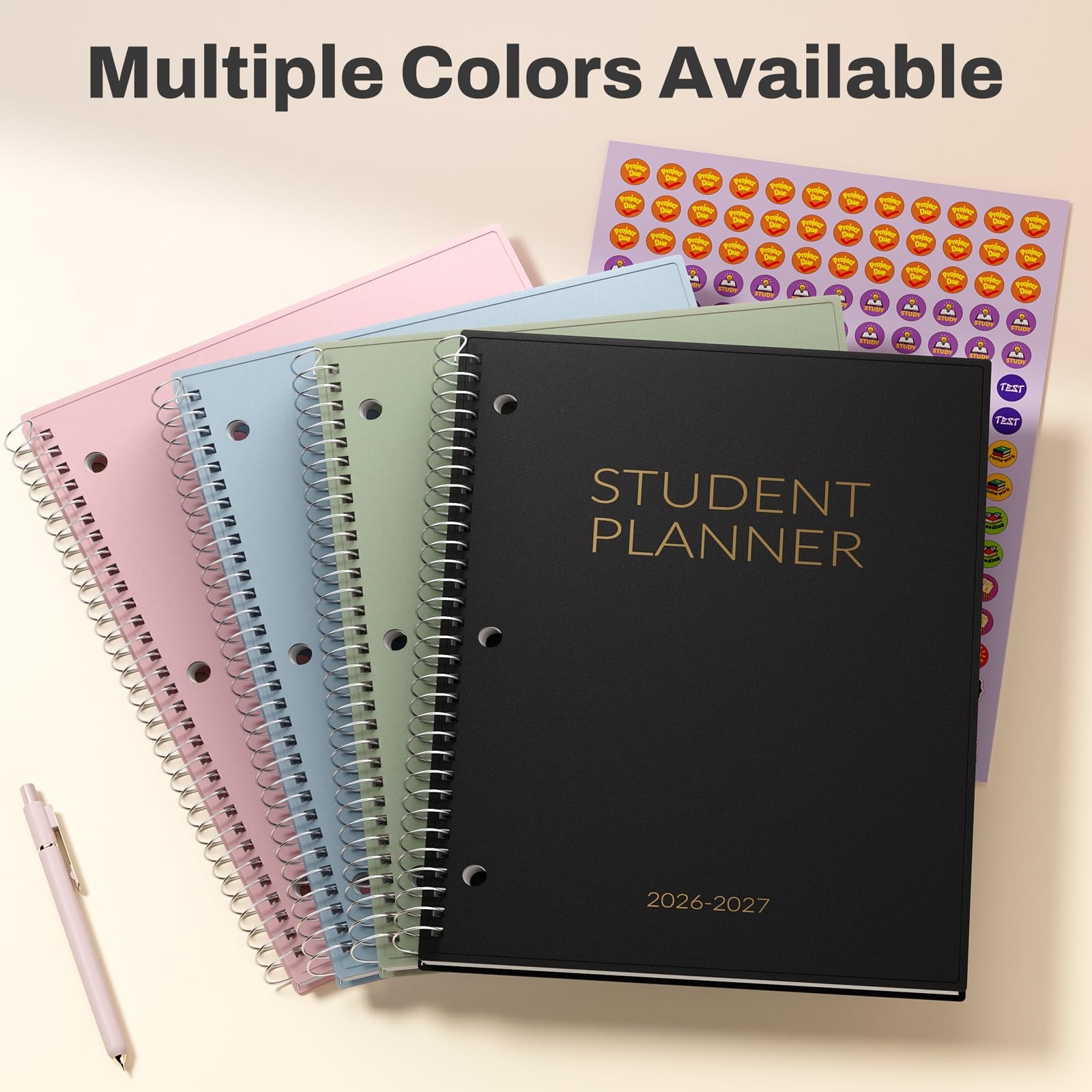 Student Planner 2026-2027, SUNEE Middle or High School A4 8.5″×11″, Black