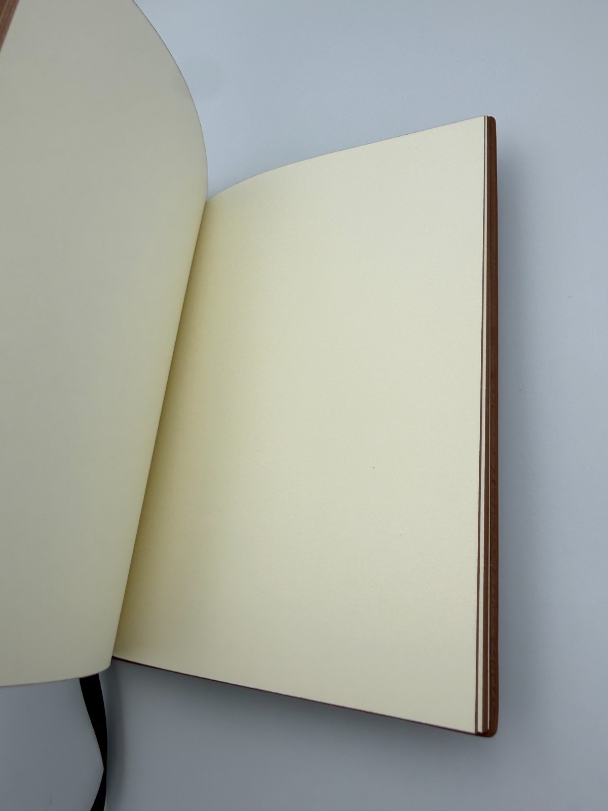 Lot of 4 Brown Faux Leather Journals Blank Cream Pages Unlined Notebooks Bulk