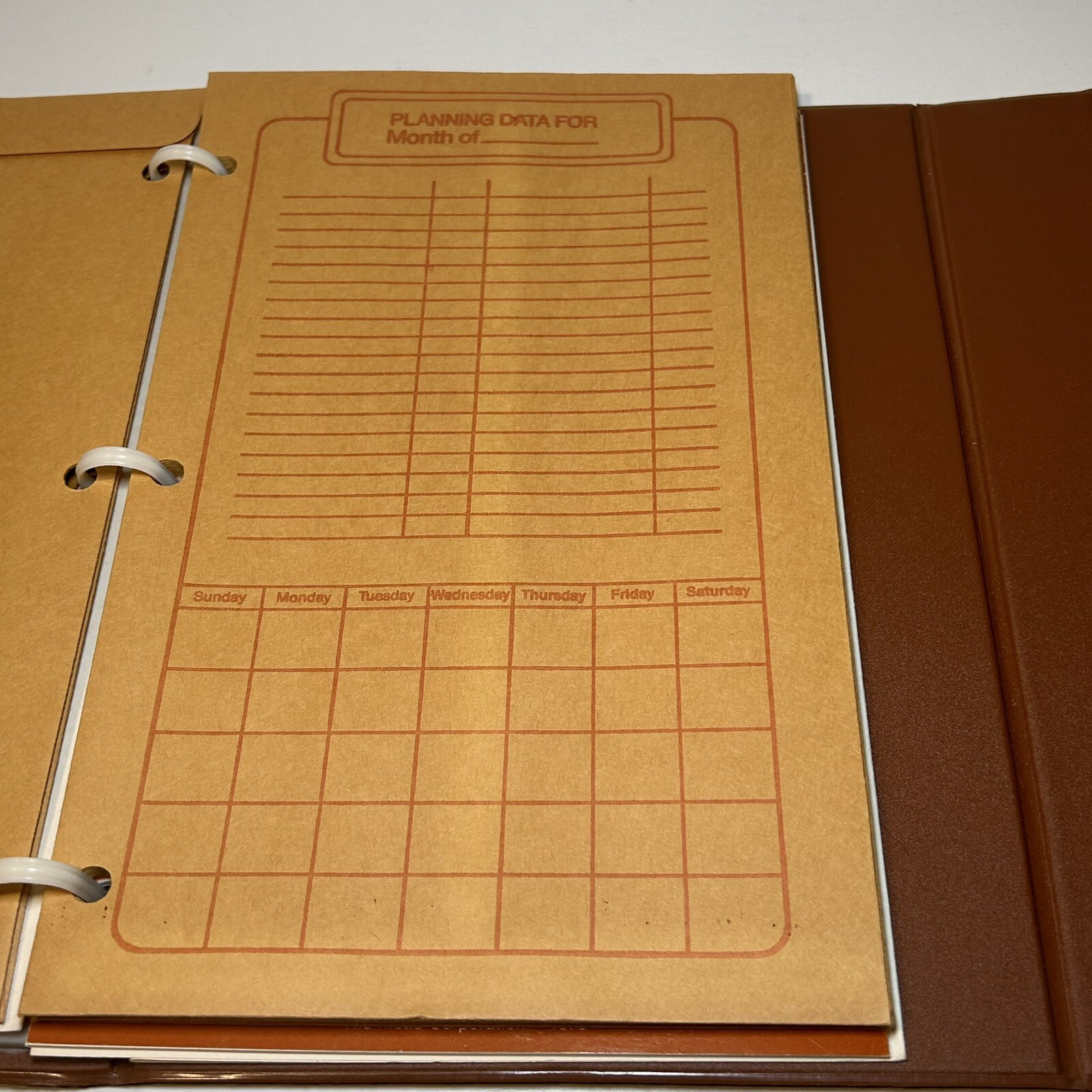 Vintage Mead 1978 Trifold Home Budget Bill Planner Record Binder W/ Inserts 8×11