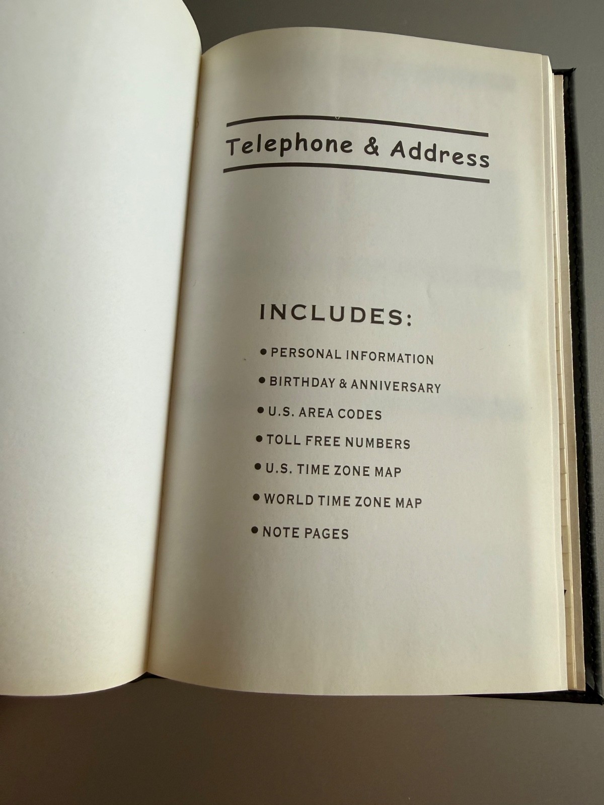 Vinyl Cover Telephone Address Book with Alphabetical Tabs 624 Entries 5×8 Inches