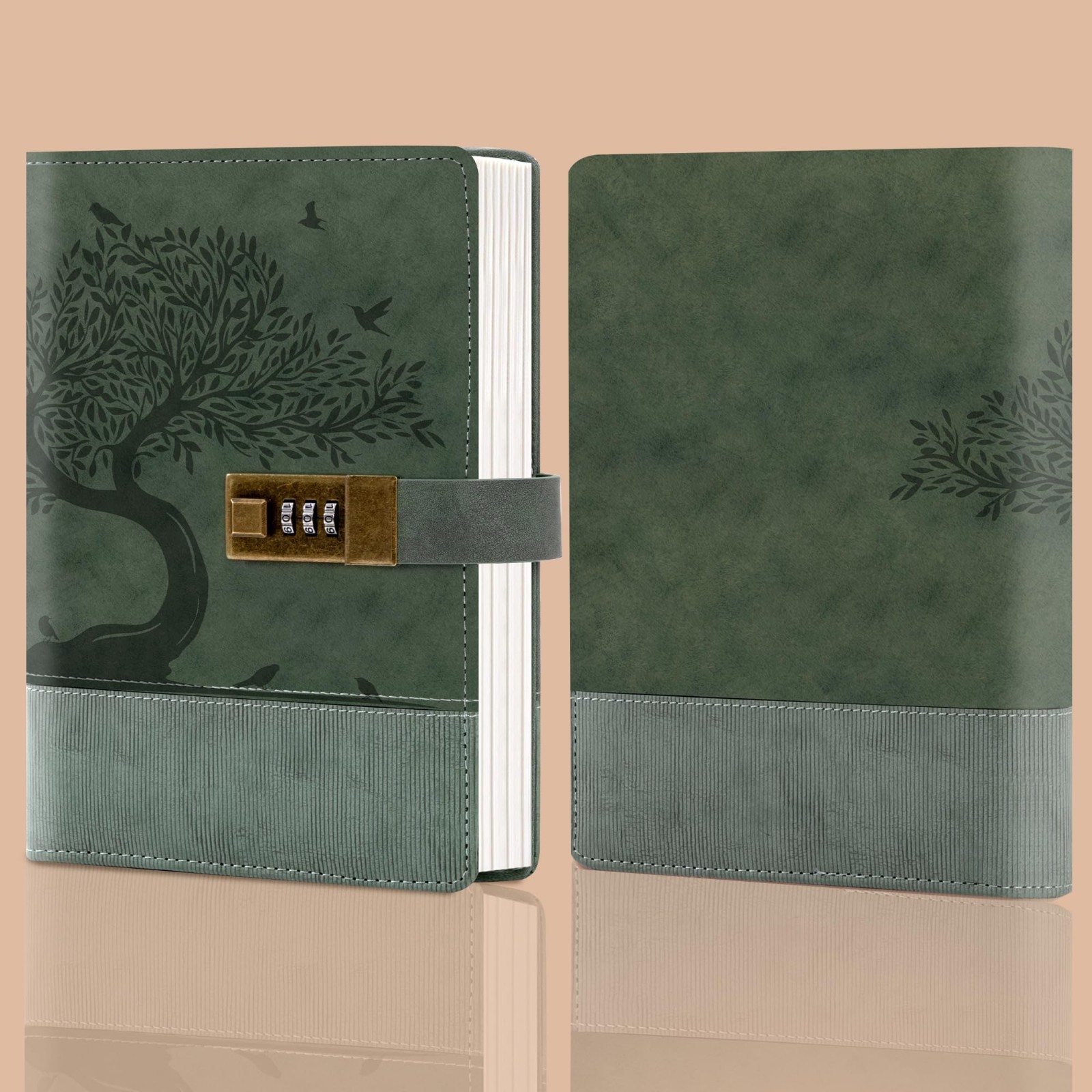 Vintage Leather Diary with Lock – 256 Pages A5 Journal for Writing & Note Taking