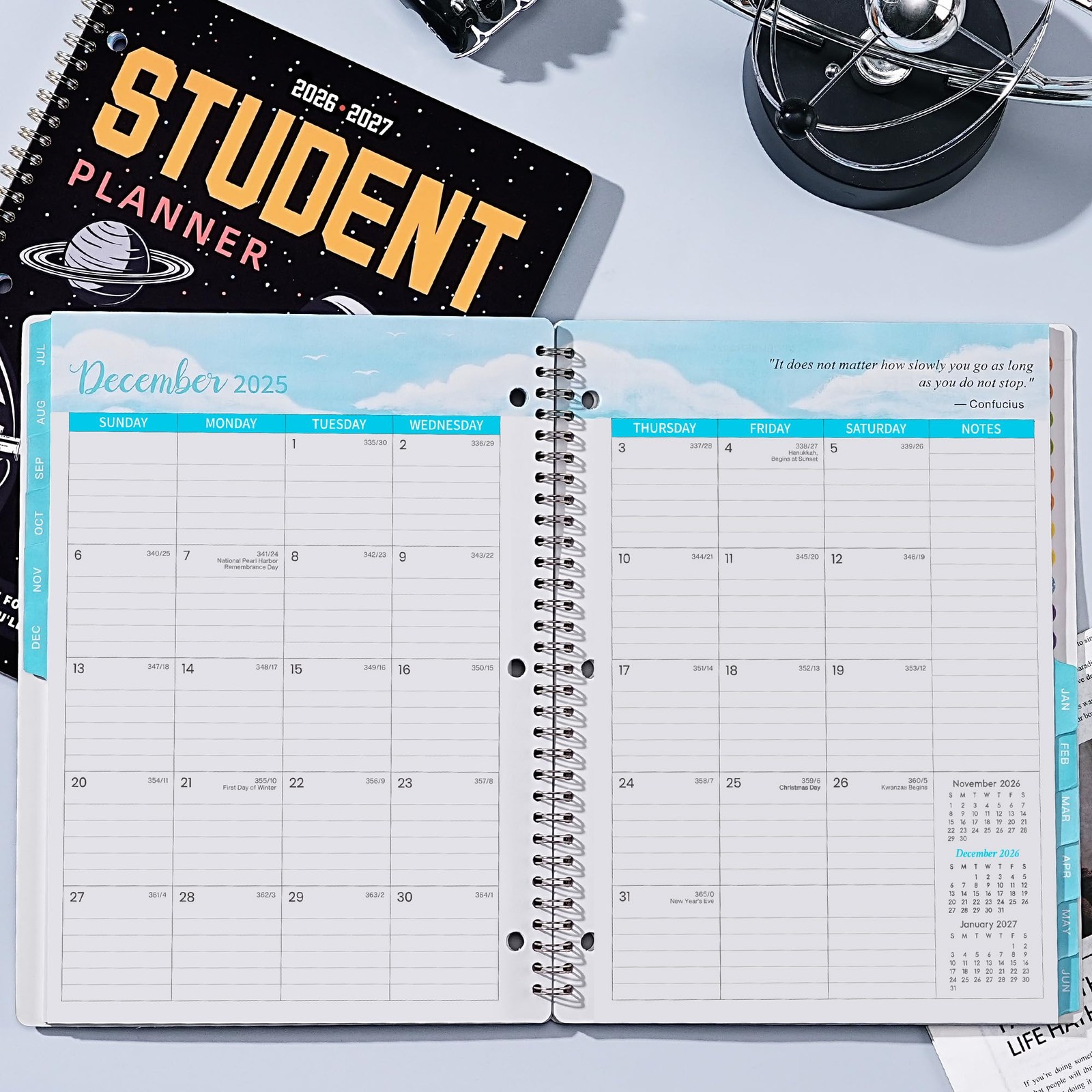 Student Planner 2026-2027 – for Academic 11” x 8.5”, black