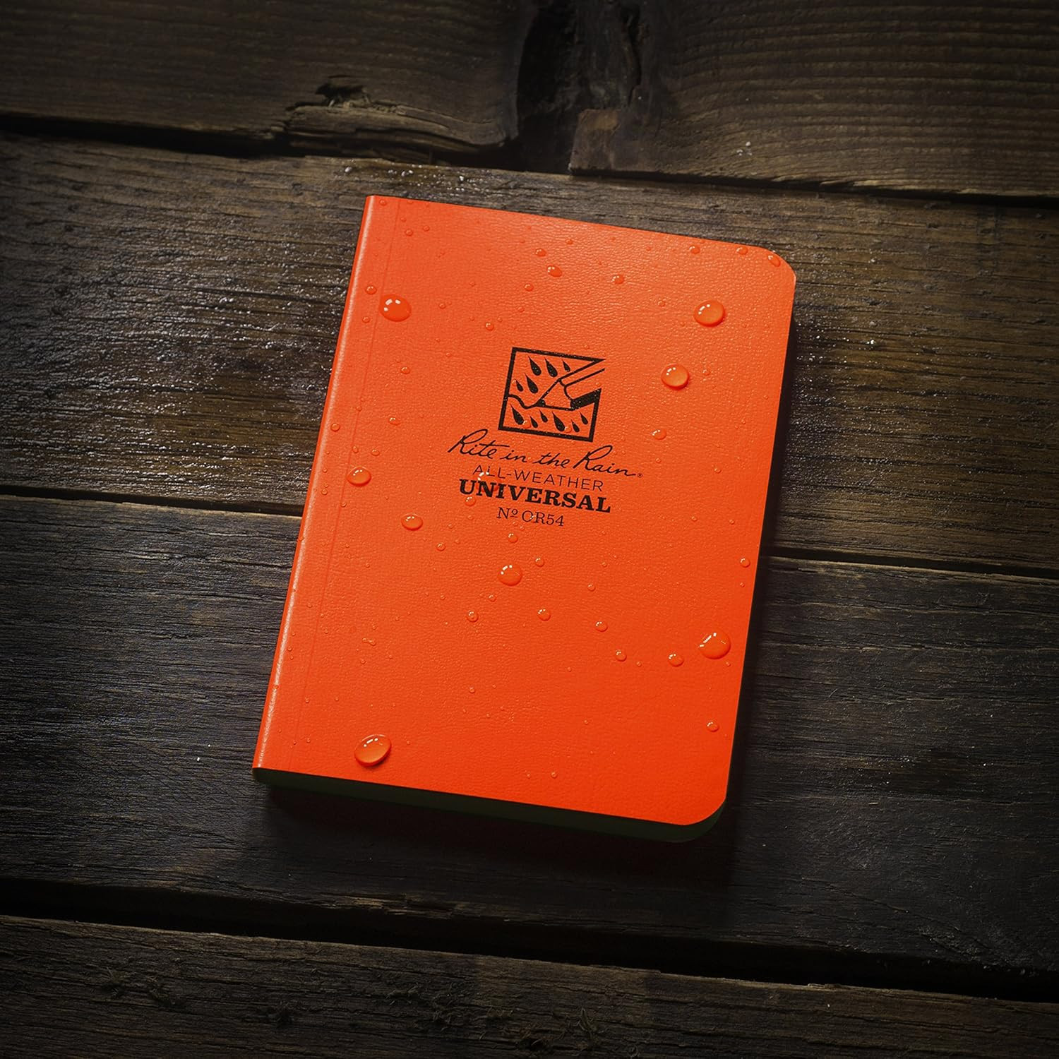 Weatherproof Soft Cover Pocket Notebook, 3.5″ X 5″, Orange Cover, Universal P…