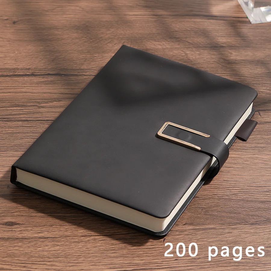A5 Vintage Leather Notebook Soft Cover Journal 200 Pages Business College