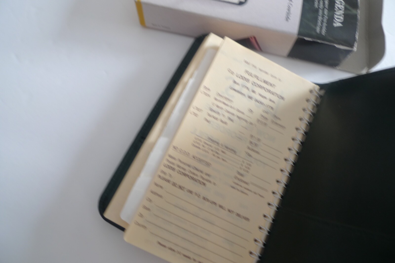 LODIS- LEATHER POCKET AGENDA- NEW OLD 1996 STOCK- IN PACKAGE-GREEN LEATHER