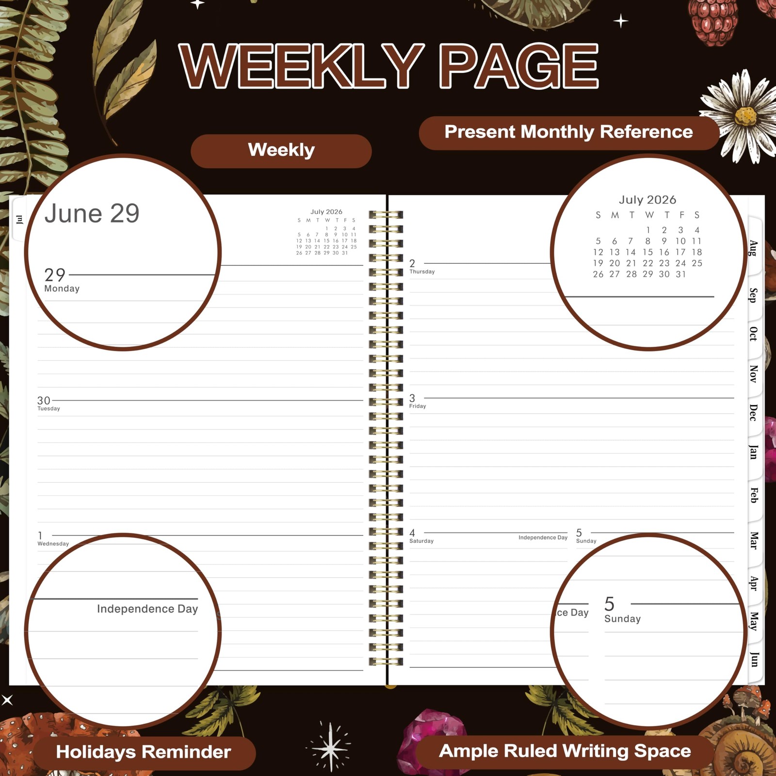 Planner 2026-2027 – July 2026 – June 2027 Planner, 8.5″ x 11″ Letter, black