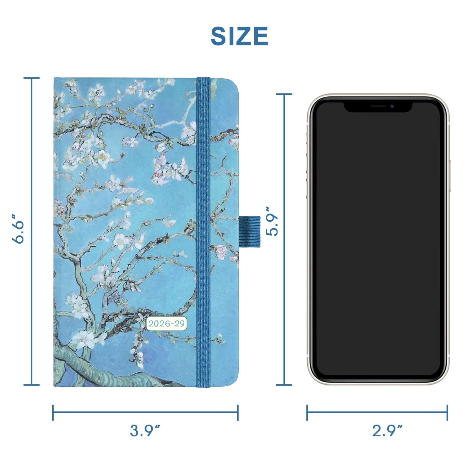 3-Year Pocket Planner 2026-2029 | Monthly Calendar, Notes Pages & Pocket