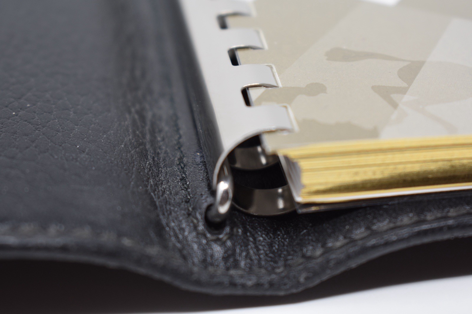Hermes Vintage Black Calf Skin Leather Notebook/Agenda Holder