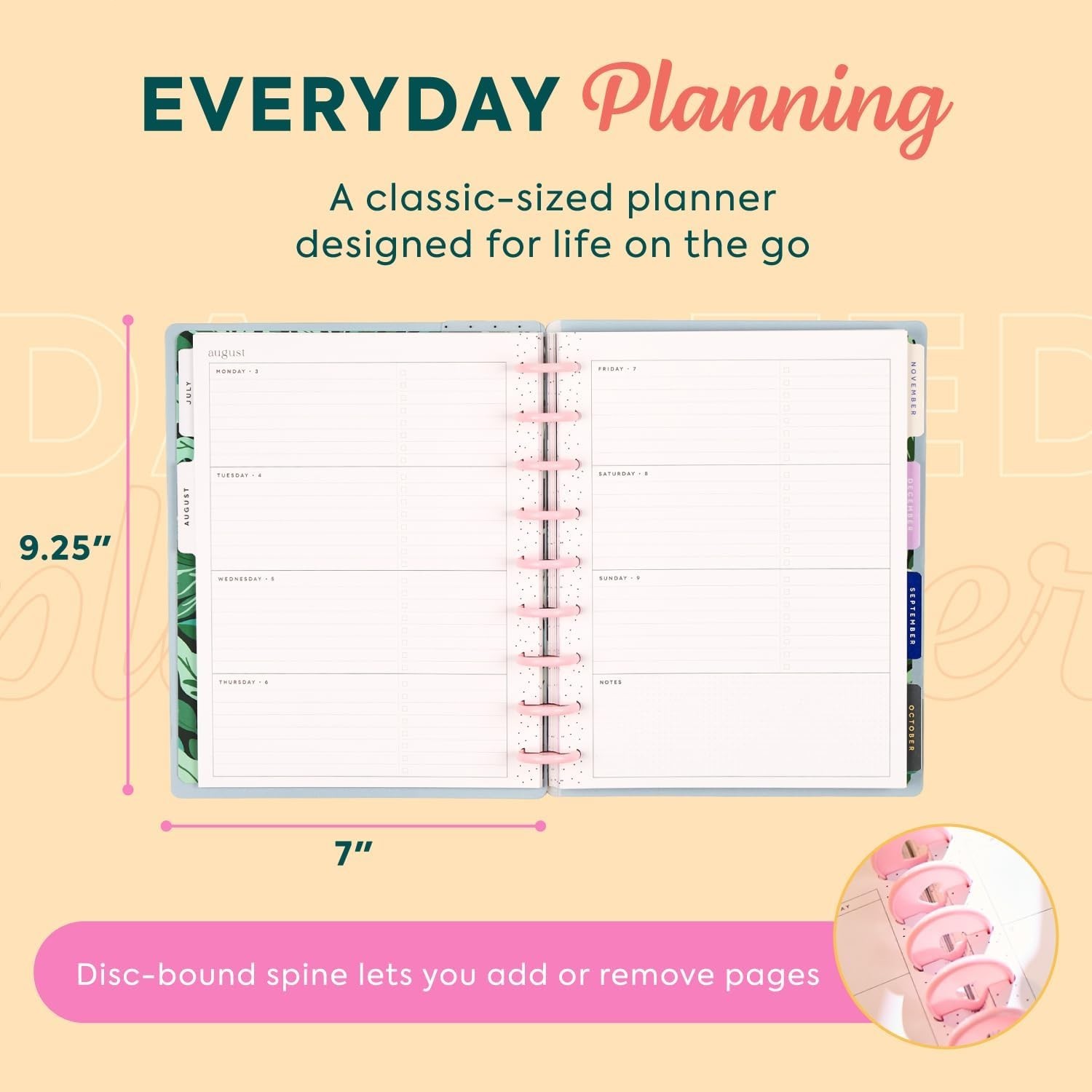 Happy Planner Disc-Bound Planner July 2026–June 2027, Includes 3 Extra Months…