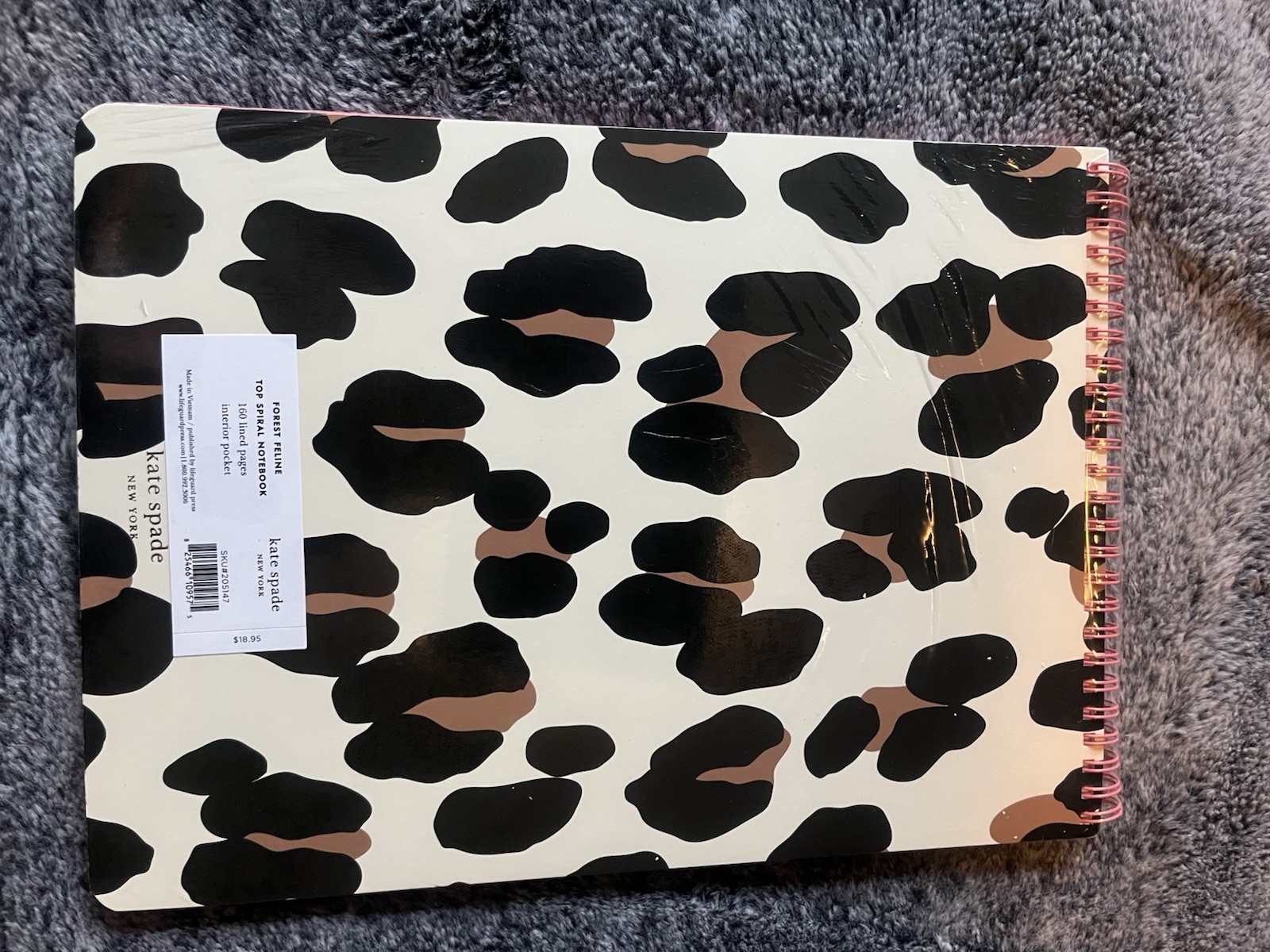 Kate Spade:Forest Feline Top Spiral Notebook.