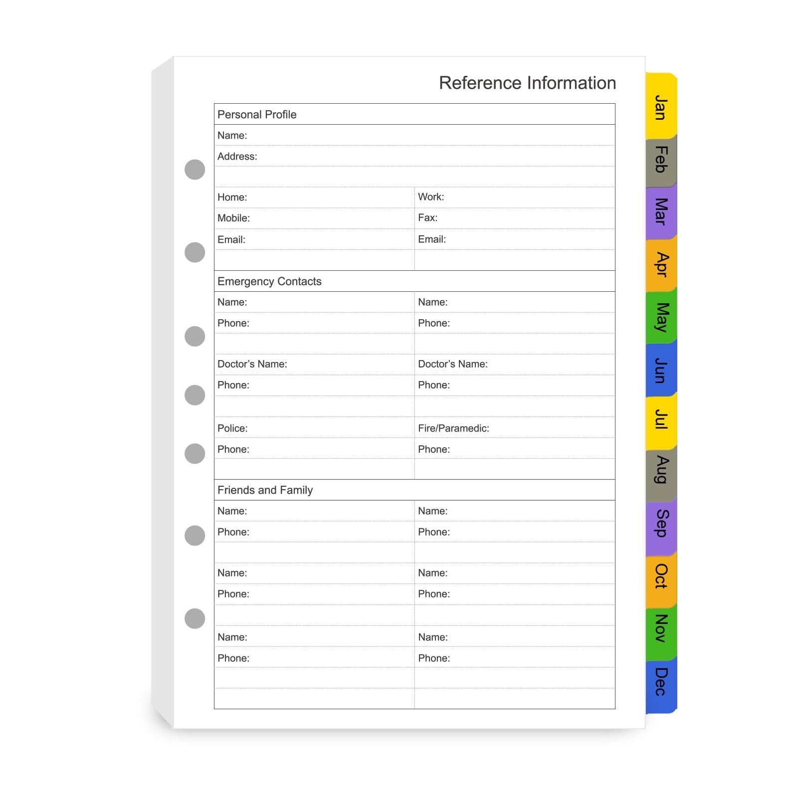2026 Planner Refill for A5 7-Ring Binder,Weekly & Monthly Planner Inserts Run…