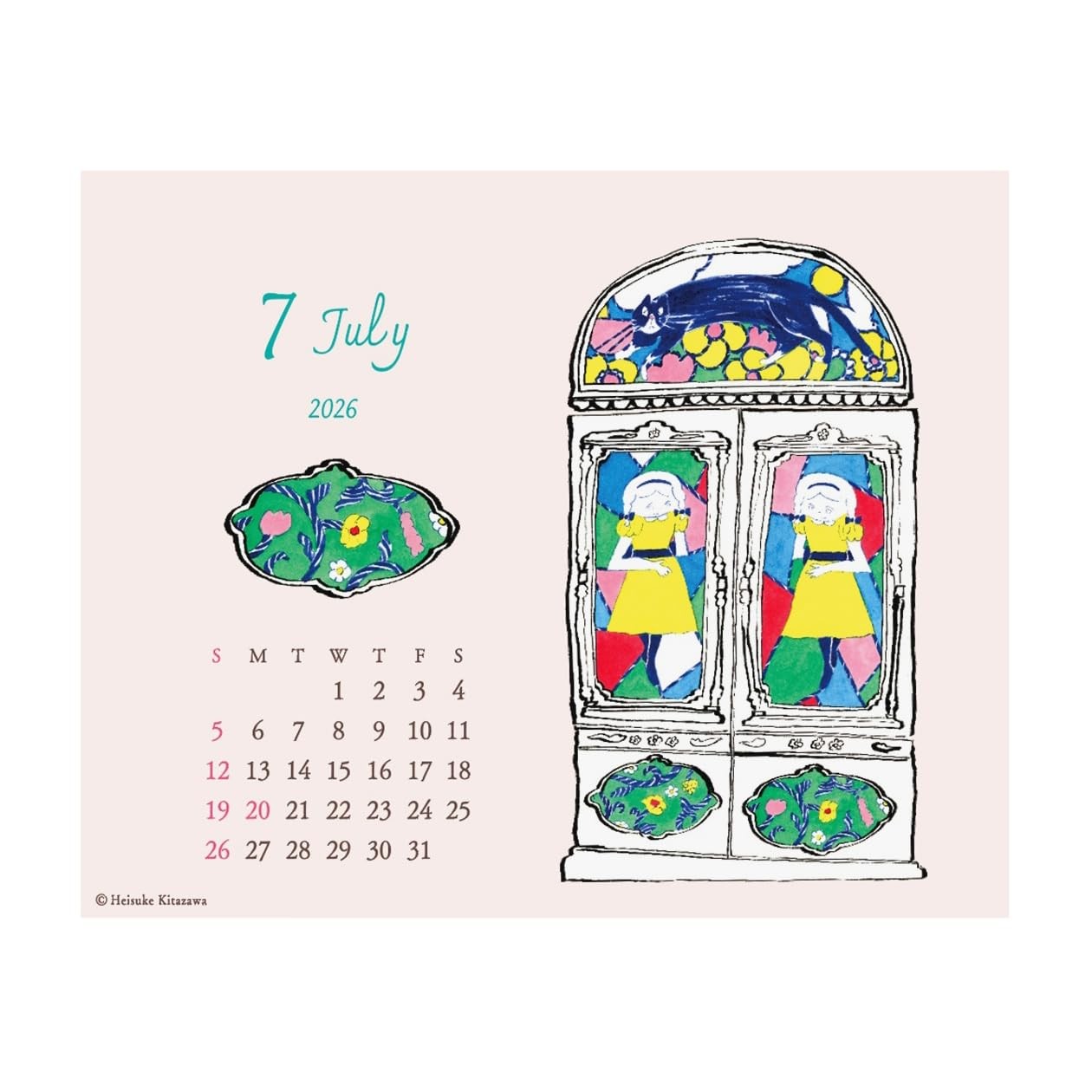 Art Print Japan 2026 Calendar Schedule Desk/Heisuke Kitazawa