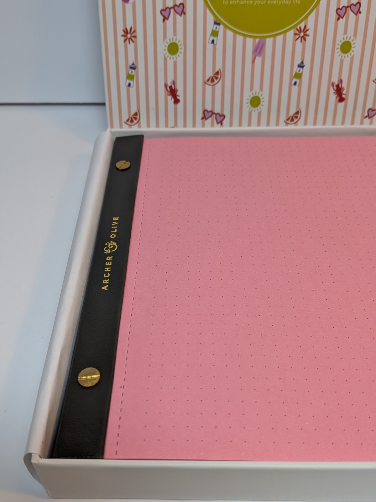 Archer & Olive Pastel Rainbow 8×8 Square Notebook Dot Grid Tear Away Rare NEW