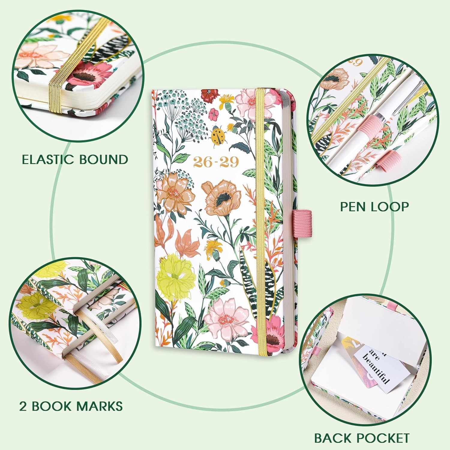 2026-2029 Pocket Calendar Planner Compact Long Term 3 Schedule