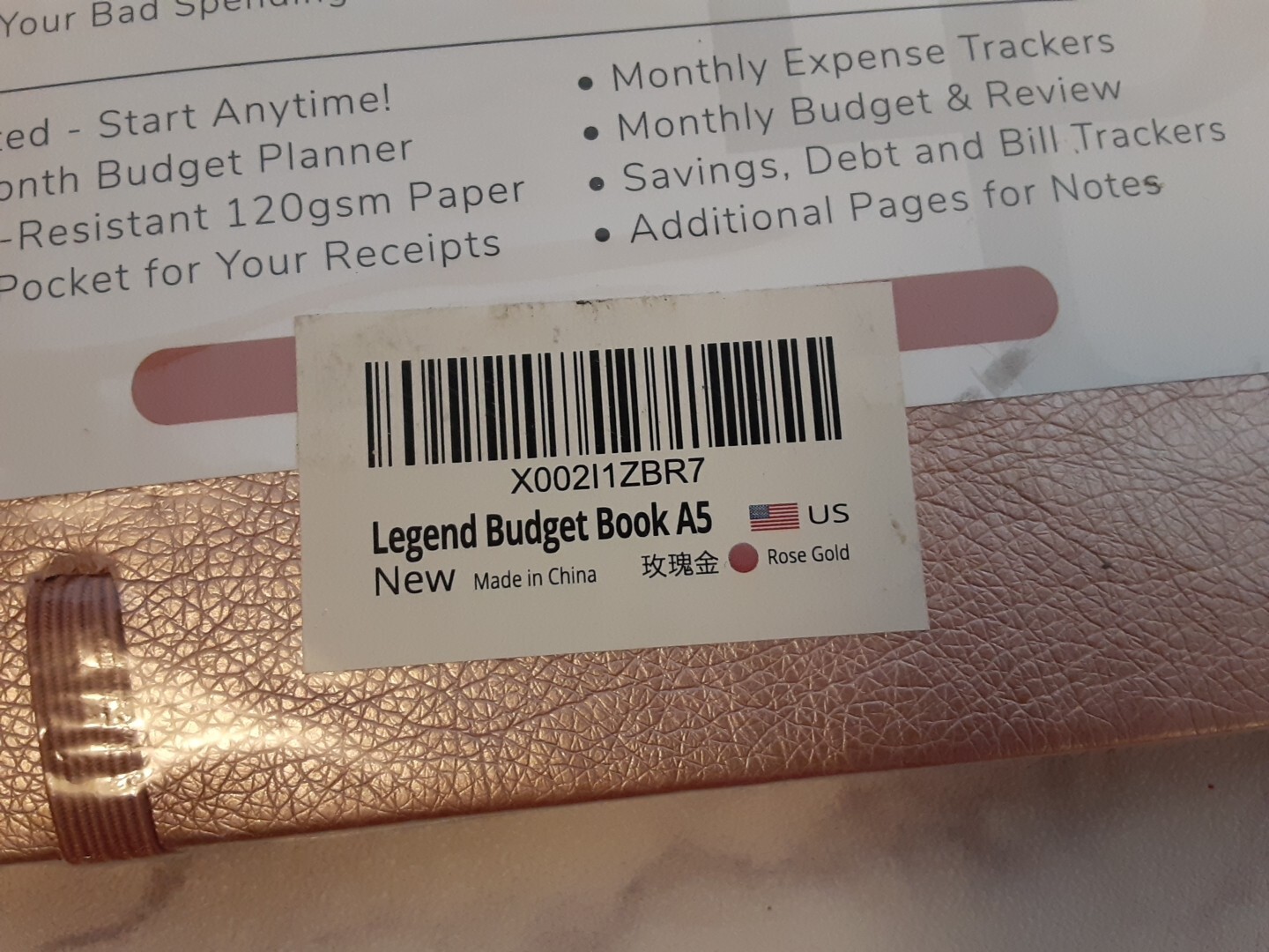 Legend Planner Budget Book A5 Rose Gold Undated New Sealed