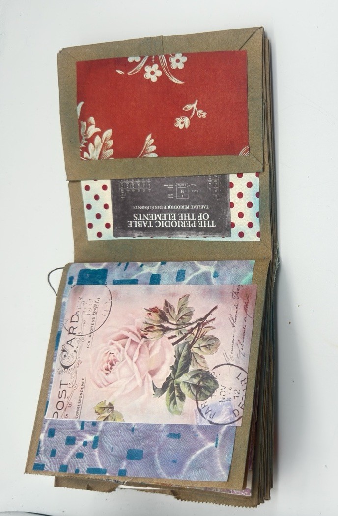 Hand Made Junk Journal Let You Heart Be Your Guide Theme Coffee Dyed Paper
