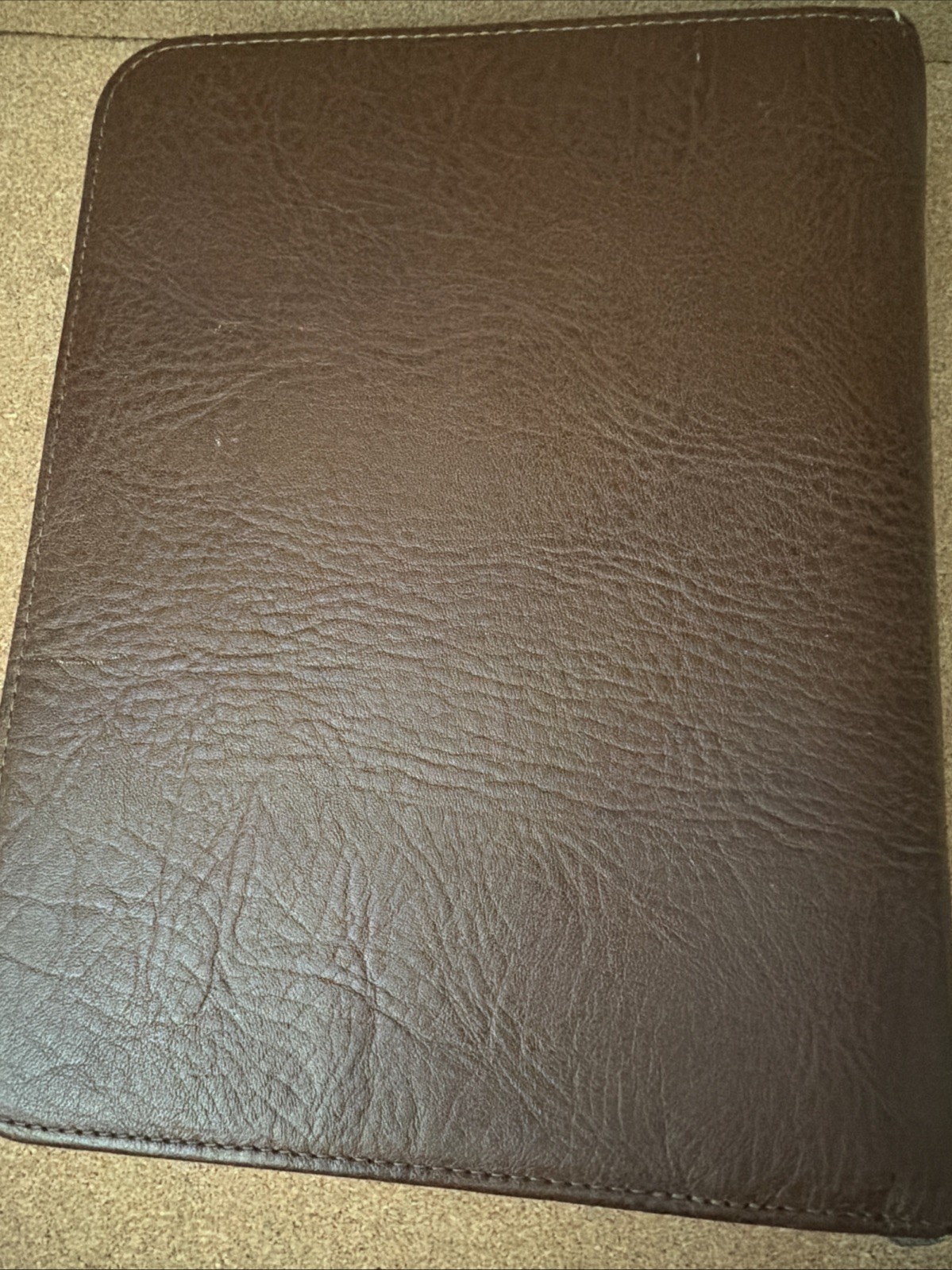 Day Timer Planner BrownLeather Organizer Binder Zip 7 Ring 8×10” e2997 92121 USA