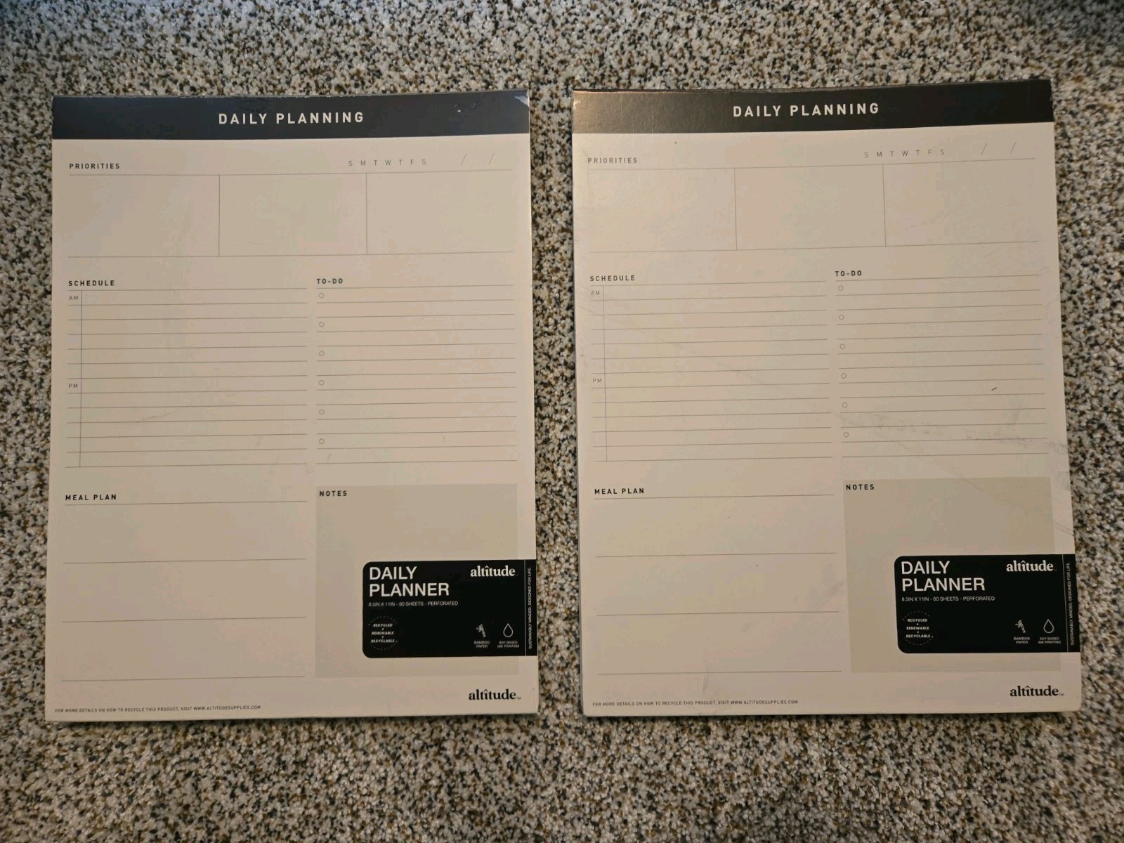 Altitude Daily Planner Vertical Notepad And 8 Pack Gel Highlighters