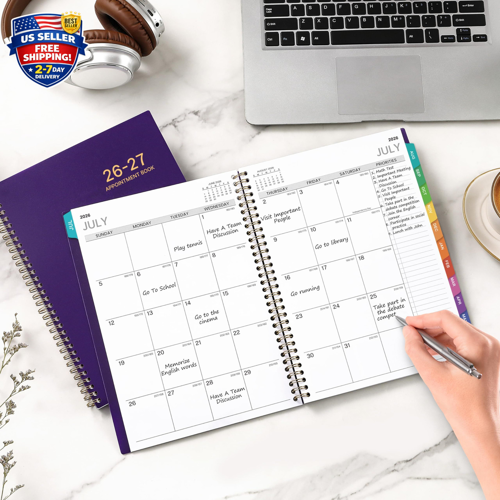 2026-2027 Appointment Book/Planner – 8.2″ x 11″, Daily Planner from Jul. 2026…