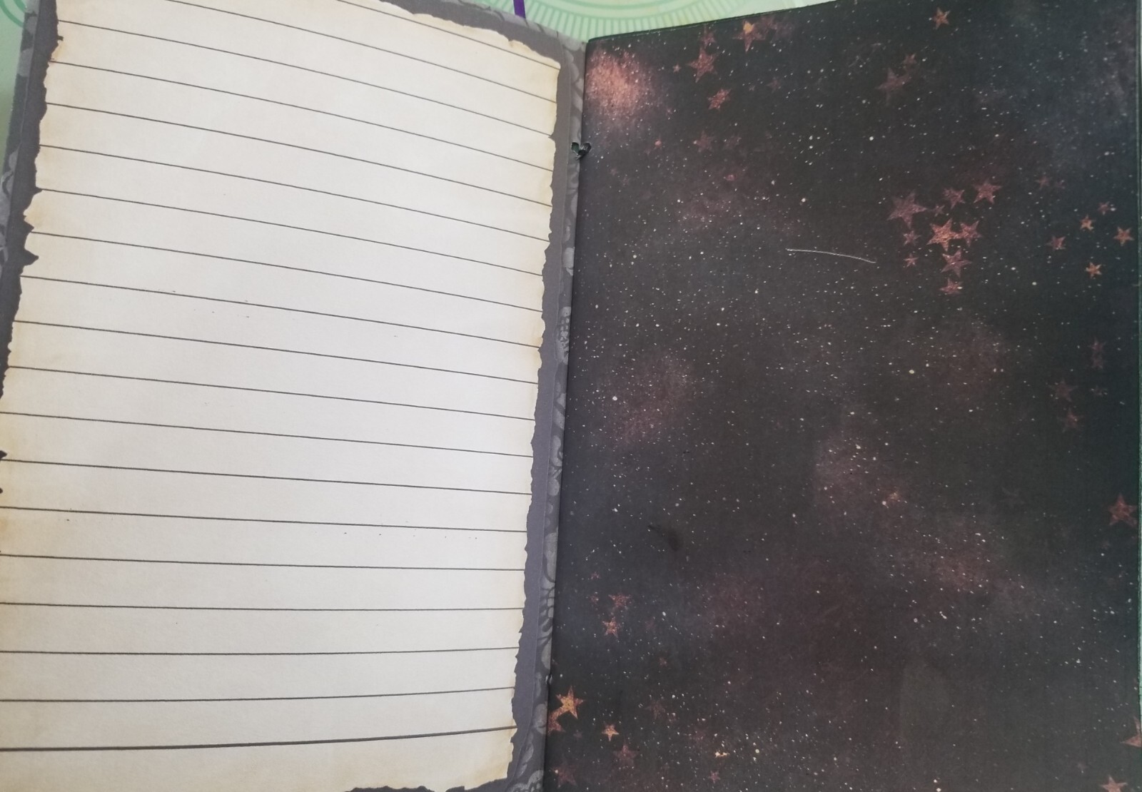 Junk Journal Blank Booklet “BEWITCHED NIGHT” HANDMADE GRIMOIRE LG 8.5″x5.5″ 40pg