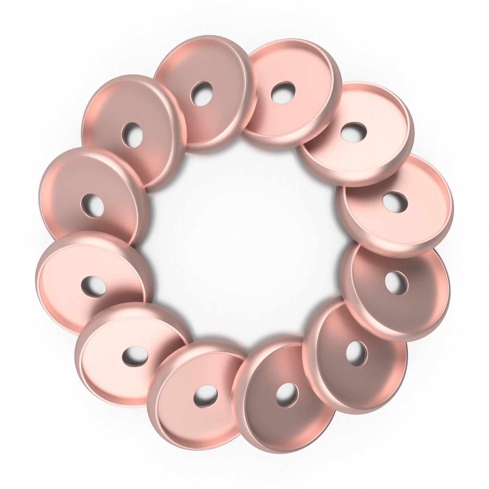 Discbound Discs 0.94in Rose Gold – Precision CNC Aluminum for Smooth Flipping